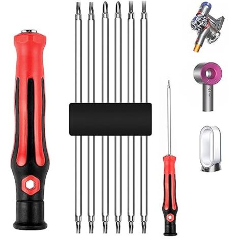 6 en 1 Jeu de Tournevis pour Dyson sèche-Cheveux pour Dyson V6 V7 V8 V10 V11 V15 DC24 DC40 DC41 DC50 aspirateur,Cruciforme,Parallèle,Torx Jeu de Tournevis Entretien Démontage Accessoires
