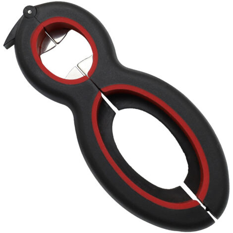 6 en 1 ouvre - boîte à vis polyvalente ouvre - bouteille poignée de couvercle cuisine 1pc