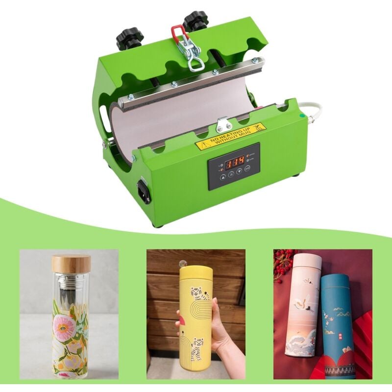 6 en 1 Presse à tasses Gobelets 550W Presse à chaud Presse à chaleur Presse à tasses Impression