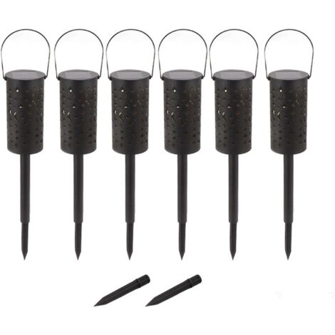 6 ensembles lampe de jardin solaire LED lumière étanche pour paysage étoile lune lampe de prise de sol pour pelouse extérieure Patio passerelle