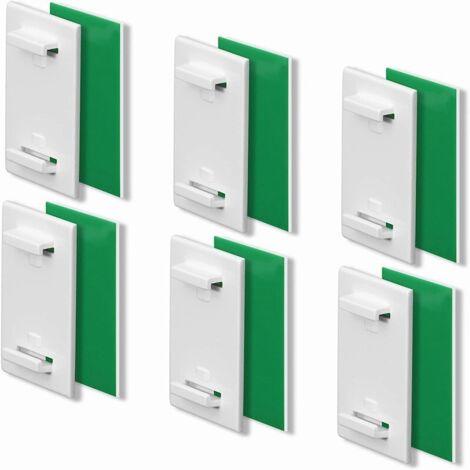 6 ensembles rideaux vert colle arrière crochet de fixation, plissé rideau accroche plaque rideau support sans clous