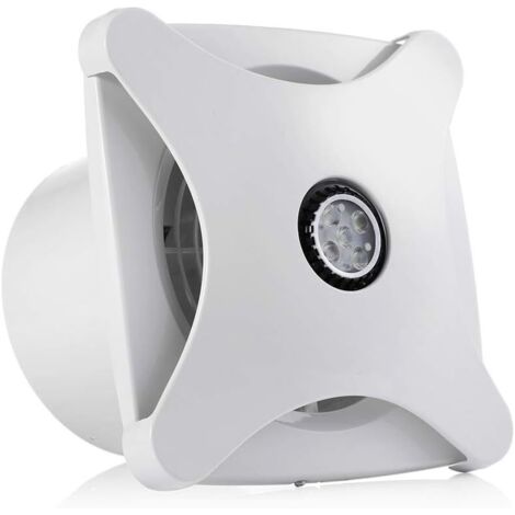 6" Exhaust Fans, Wall or Ceiling Exhaust Fan with Rear Shutter, LED Exhaust Fan for Bathroom Bedroom (B-150mm)