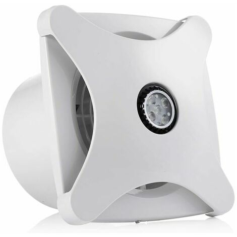 6" Extractor Fans, Wall or Ceiling Exhaust Fan with Rear Shutter, LED Exhaust Fan for Bathroom Bedroom (B-150mm)