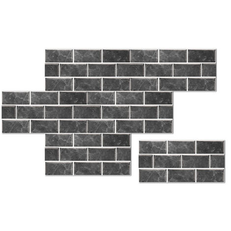 6 feuilles d'autocollants pour carrelage, autocollants 3D, 30 x 15 cm - 6 feuilles d'autocollants pour carrelage, autocollants 3D, 30 x 15 cm