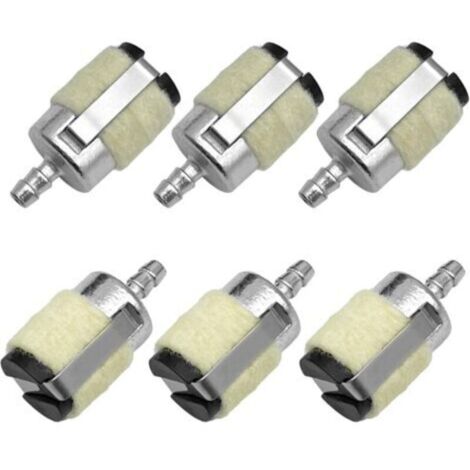 6 Filtres à Carburant Universels pour Débroussailleuse – Tuyau 5 mm, Compatible Echo & Stihl – Lot de 6, Référence 125-527