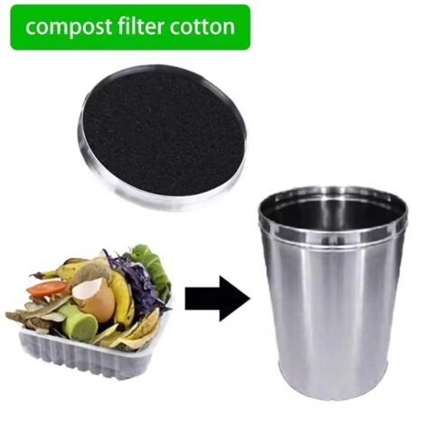 6  filtres  en coton  au  charbon actif pour compost – Absorption des odeurs