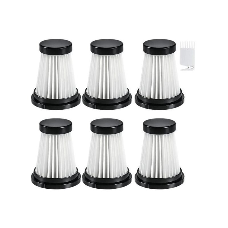 6 Filtres hepa pour Aspirateur Moosoo K12 - K12 Pro - K13 et Aspirateur à Main Genius Invictus One 1.0-2.0 accessoire d'aspirateur