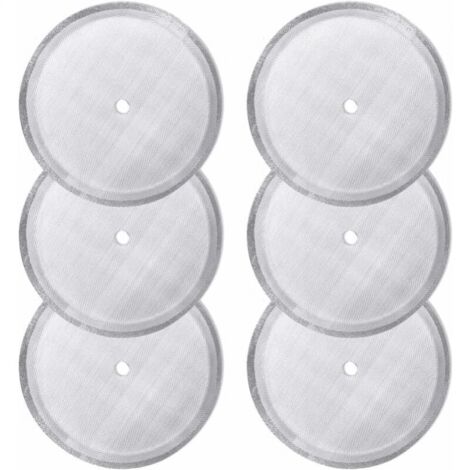 6 filtros de colador de repuesto para prensa francesa, filtros de malla de acero inoxidable reutilizables para cafeteras de prensa francesa de 1000 ml/34 oz/8 tazas