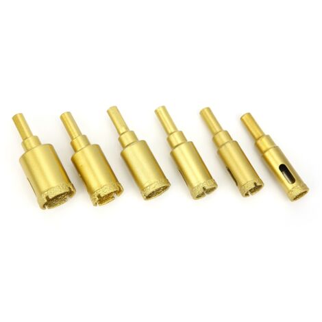 6 Forets Diamant pour Carrelage, Granit, Ciment, Verre et Matériaux Durs