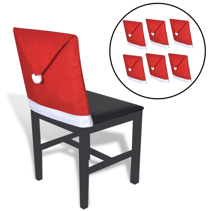 

Happyshopping - 6 Fundas para Respaldo de Silla Modelo Sombrero Papa Noel