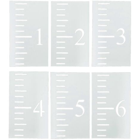 6 gabarits de règle rustique en bois, pochoir de charte de croissance pour ferme, modèle de mesure mural décoratif.