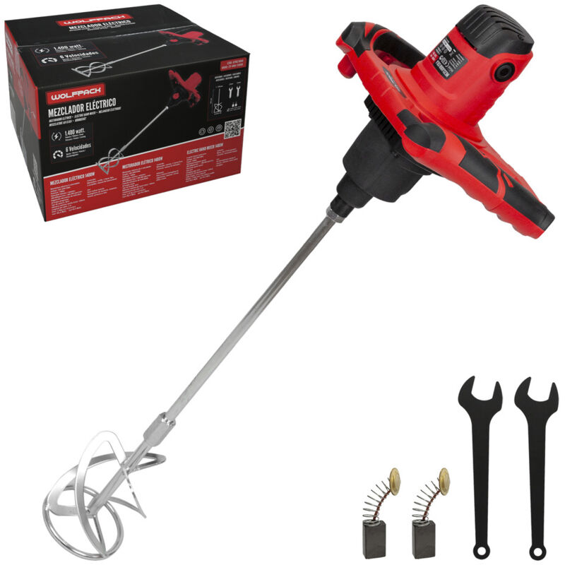 Wolfpack Schwarz Mezclador Eléctrico 1400 Watt 2 Velocidades