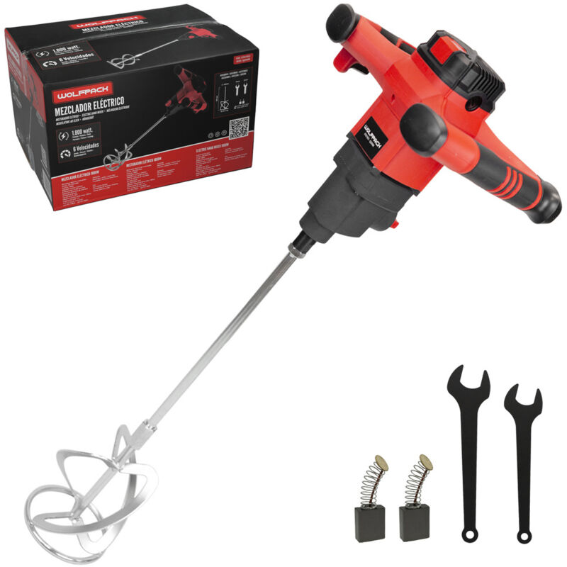Wolfpack Schwarz Mezclador Electrico 1800 Watt 2 Velocidades