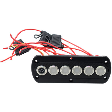 TOOGOO Jaune 5 X 12V 16A LED Interrupteur a Bascule Bipolaire ON/OFF SPST pour Auto Moto Bateau R Voiture Bateau Rocker Switch