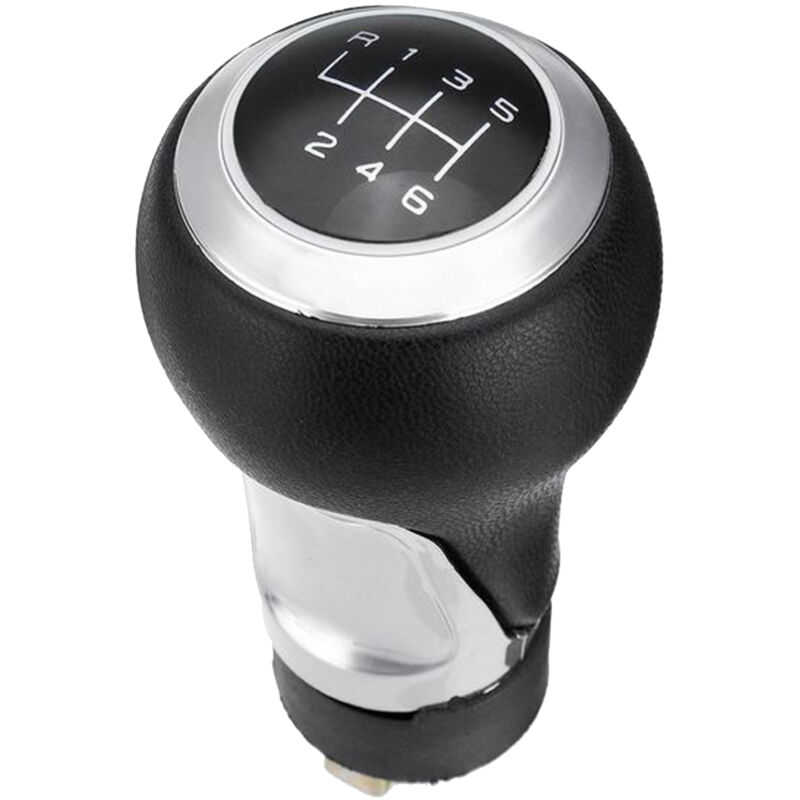 Image of 6 Gang PU Leder Auto Schalten Schaltung FüR- A3 A4 B6 B7 A6 S4 B8 A5 8T Q5 8R Sitz - Silber