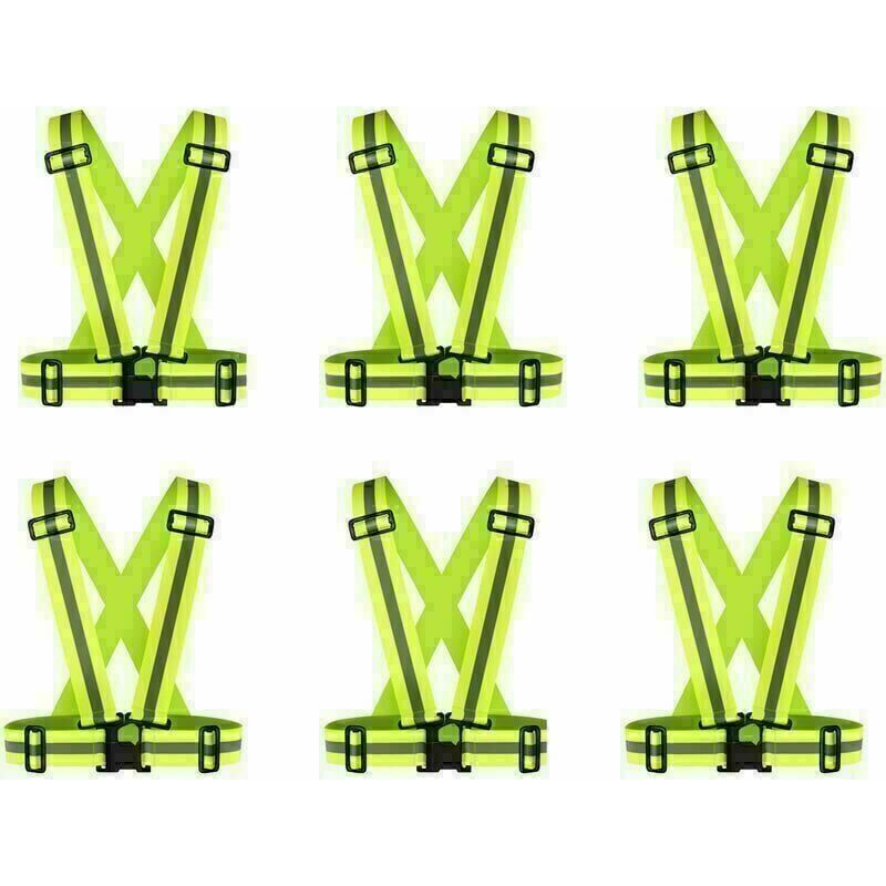 Lablanc - Gilet réfléchissant, gilet de sécurité - dispositif réfléchissant élastique réglable - adapté au cyclisme, à la marche et à la course