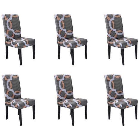 6 Housses de Chaise Élastiques pour Protection de Siège - Lot de 6