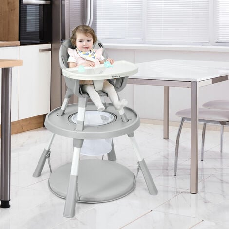 6 in 1 Convertible Highchair Adjustable Baby High Chair Infant Feeding Seat