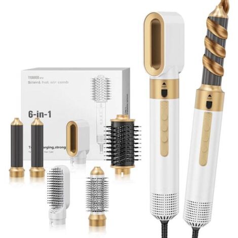 6-in-1-Haartrockner mit Heißluftfunktion und automatischem Lockenstab, ideal für Frauen, perfektes Weihnachtsgeschenk