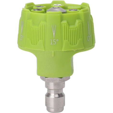 6 in 1 Pressure Washer Spray Nozzle, Adjustable Multifunctional Nozzle, 1/4 Plug Interface, Green Connection Tip