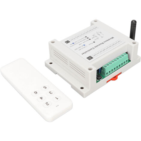 6-Kanal-433-MHz-Steuermodul, Relais für Wechselstromschalter 100–265 V, Fernbedienung