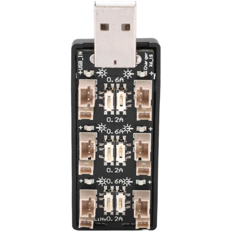 6-Kanal-USB-Lithium-Akku-Ladeplatine mit Hochspannungskomponenten (3,8 V) und 4,35-V-Lithium-Akku-Ladeplatine mit einfacher Bedienung.