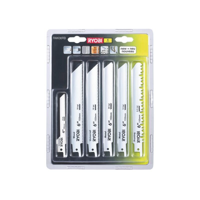 6 lame assortite per sega elettrica Ryobi