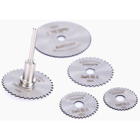 6 lame per seghe circolari - dischi da taglio - taglio del legno - utensile rotante per trapani Dremel - mandrino rotante