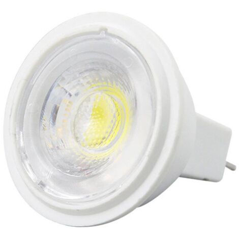 6 Lampada MR11 GU4 Led AC/DC 12V 3W 300LM Freddo 6000K D35X31mm