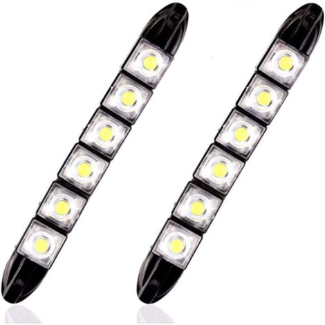 6 LED Flexible 12V Voiture Camion Feux Diurnes Brouillard Lampe Étanche Feux Diurnes