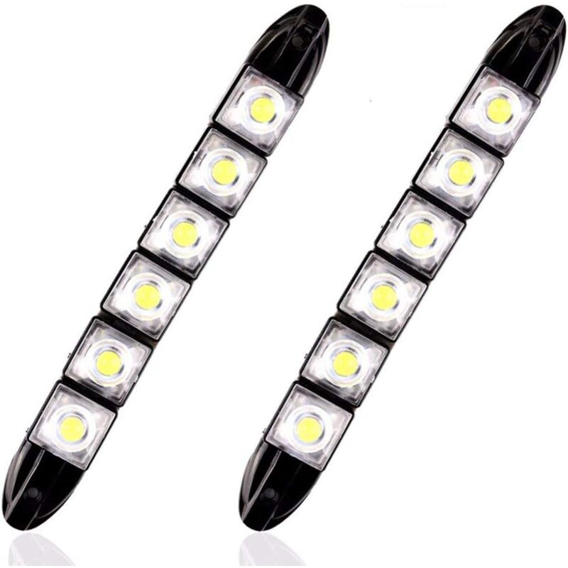 6 LED Flexible 12V Voiture Camion Feux Diurnes Brouillard Lampe Étanche Feux Diurnes