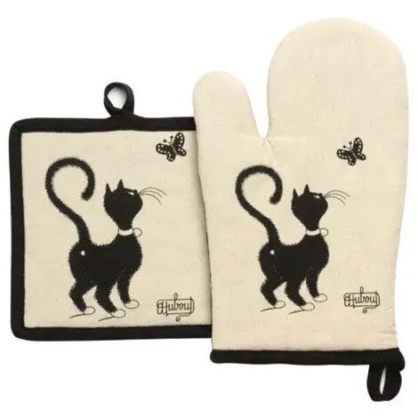 6 Lot Gant Et Manique Beige Chat Papillon - Dubout - Winkler