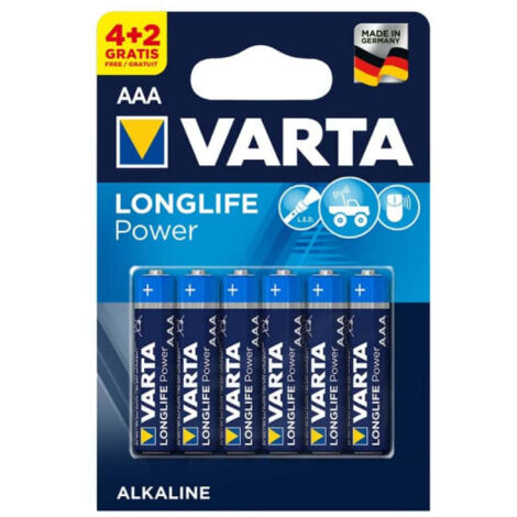 6 LR03 AAA VARTA Alkaline-Batterien