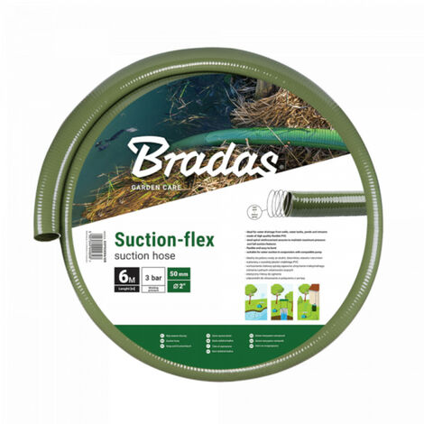 6 m Saug- und Förderschlauch mit Stahlspirale  Suction-Flex 50 mm