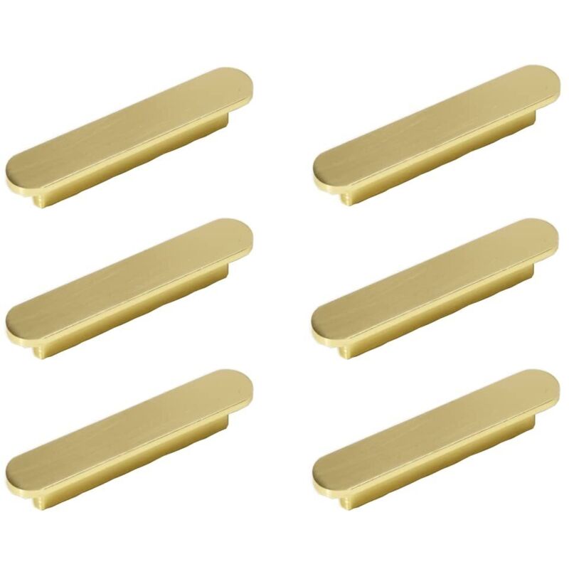6 maniglie in ottone spazzolato, maniglie per mobili da cucina color oro, maniglie per mobili in ottone spazzolato, spaziatura fori 96 mm