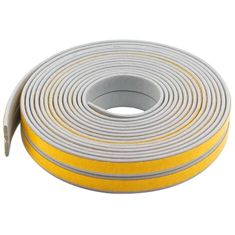6 mètres de Bande de Joint, 9 mm (Largeur) x 2 mm (Épais) Bande de Joint D'étanchéité en Caoutchouc, Joint en caoutchouc profil L/I pour Portes et Fenêtres, Étanche, Insonorisation (Gris)