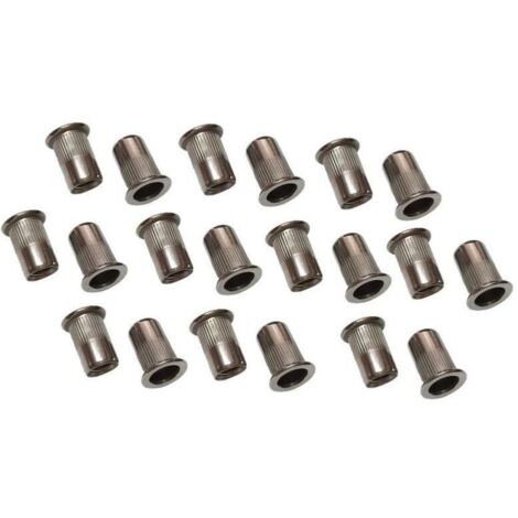 6 mm INSERTI A TESTA PIATTA IN ACCIAIO INOX
