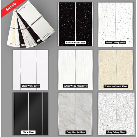 main image of "6 mm Thick PVC Cladding Wet Wall Ceiling Panel Sample Pack"