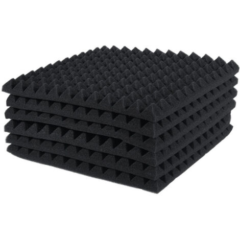 6 morceaux de mousse d'insonorisation acoustique de 30 x 30 x 2,5 cm pour studios d'enregistrement et KTV.