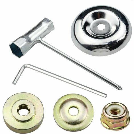 6 Morceaux Kit Ecrou Tete Debroussailleuse Universelle Kit Fixation écrou Lame Boîte, Pour Tondeuse à Gazon Tondeuse Débroussailleuse