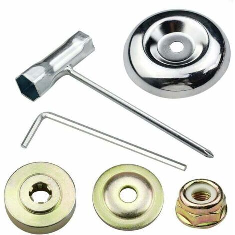 6 Morceaux Kit Ecrou Tete Debroussailleuse Universelle Kit Fixation écrou Lame Boîte, Pour Tondeuse à Gazon Tondeuse Débroussailleuse