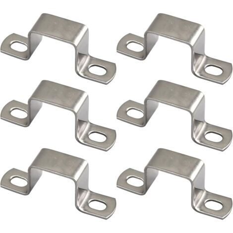 6 morsetti quadrati a forma di U in acciaio inossidabile 304 50 x 50 mm