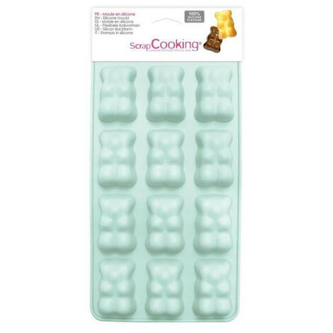 6 moules en silicone oursons guimauve chocolat