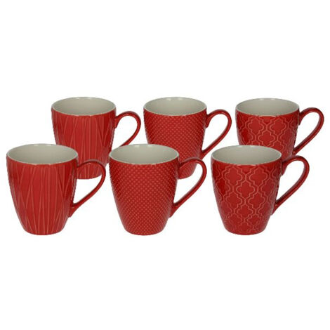 6 Mug 43 Cl Rouge - Relief - Tognana