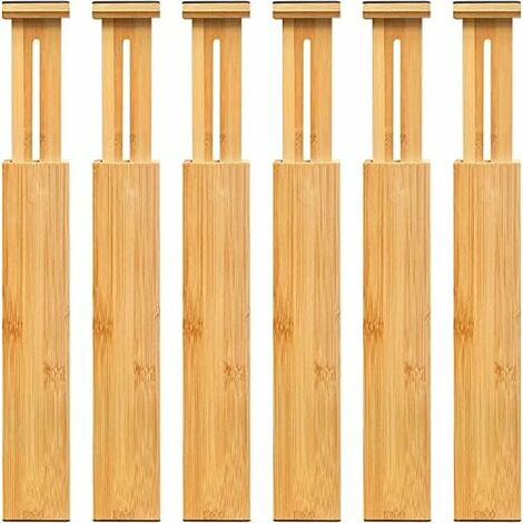 Drawer Dividers Adjustable Bamboo, Drawer Organizer Kitchen, Spring-loaded,  Kitchen, Dresser, Bathroom, Bedroom, Baby Drawer, Desk (pack Of 4)