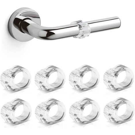 6 Pack Clear Door Handle Protectors to Protect Against Marks - Window and Wall Handle Protector Included.
