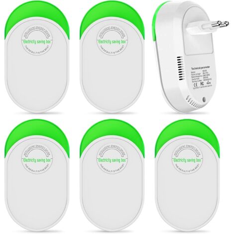 6 Pack Dispositivo de Ahorro de Energía, Ahorro de Energía de 90‑250V 28KW, Dispositivo de Ahorro de Electricidad de Ahorro, Caja de Ahorro de Energía para El Hogar Estabilizador