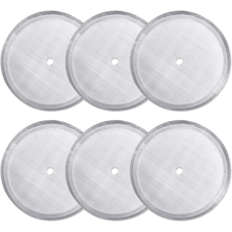 Tinor - 6 Pack French Press Replacement Filters, Reusable Stainless Steel Mesh Filters for Universal 1000ml/34oz/8 Cup French Press Coffee Maker