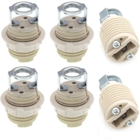 6 Pack G9 Lamp Holder with Bracket, Ceramic Threaded G9 Halogen Socket
