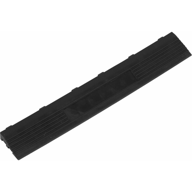 6 PACK Heavy Duty Floor Tile Edge - PP Plastic - 400 x 60mm - Female - Black